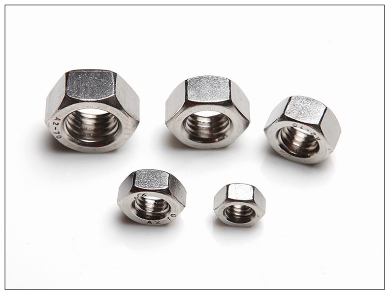 Metal Machine Hex Nut With Lock Washer Fine Thread Surface Polished